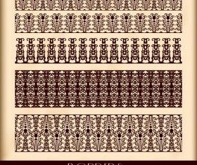 Vintage borders decoration elements vector 01
