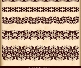 Vintage borders decoration elements vector 02