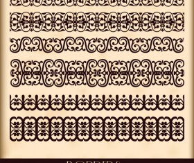 Vintage borders decoration elements vector 03