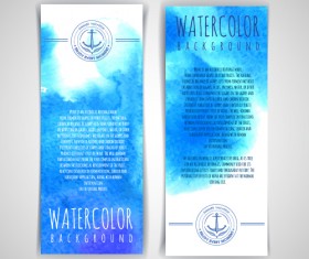 Watercolor summer travel creative background 01