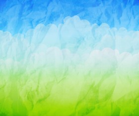 Watercolor with crumpled paper vector background