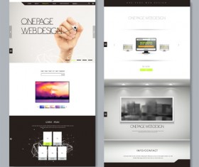 Website page design template vector 01