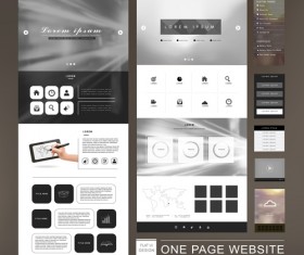 Website page design template vector 04