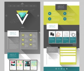 Website page design template vector 05
