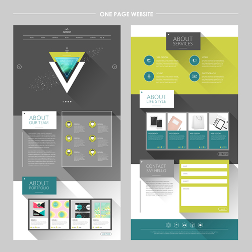 Website page design template vector 05