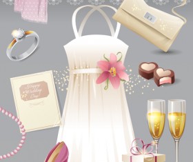 Wedding supplies vector material 01