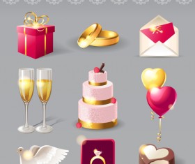 Wedding supplies vector material 02