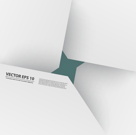 White origami background modern vector 01