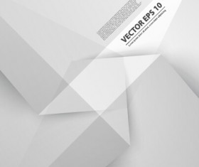 White origami background modern vector 02