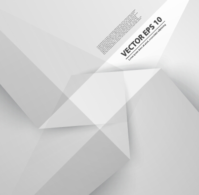 White origami background modern vector 02