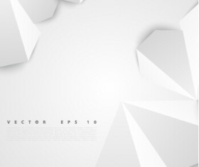 White origami background modern vector 03