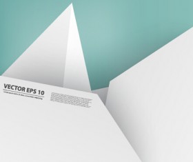 White origami background modern vector 04