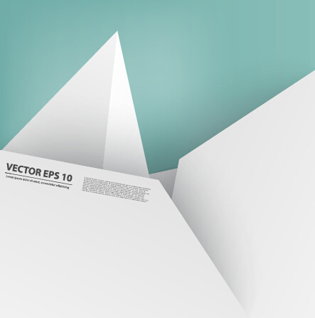 White origami background modern vector 04
