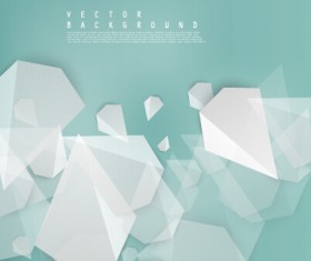 White origami background modern vector 05