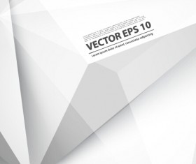 White origami background modern vector 07