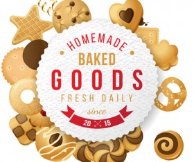 baked goods cookie background vector