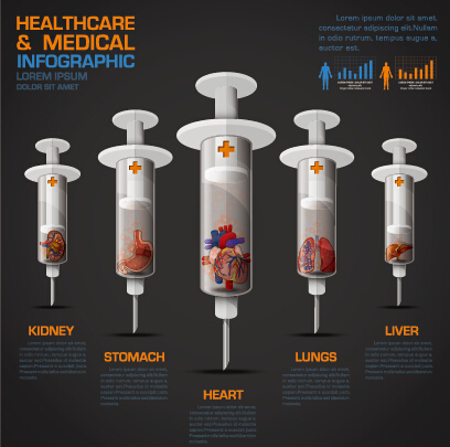 healthcare with medical infographic vector material 03