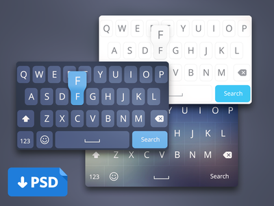 iOS8 Keyboard psd graphic material