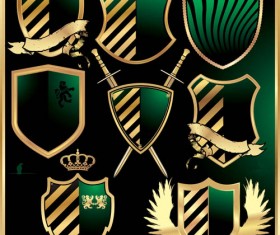 luxurious royal shield vector material 01