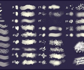 100 Kind abstract brushes Photoshop material