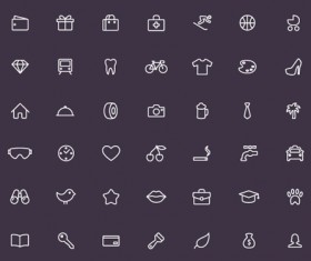 66 kind mini outline life icons