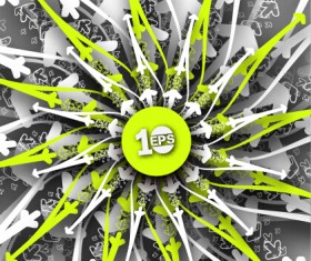 Abstract arrow paper background vector 02