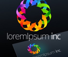 Abstract business logos excellent design vector 07