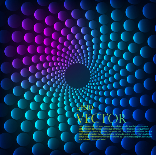 Abstract round balls background vector 01