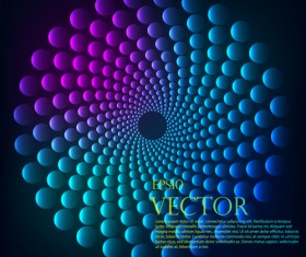 Abstract round balls background vector 02