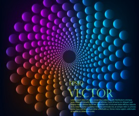 Abstract round balls background vector 03