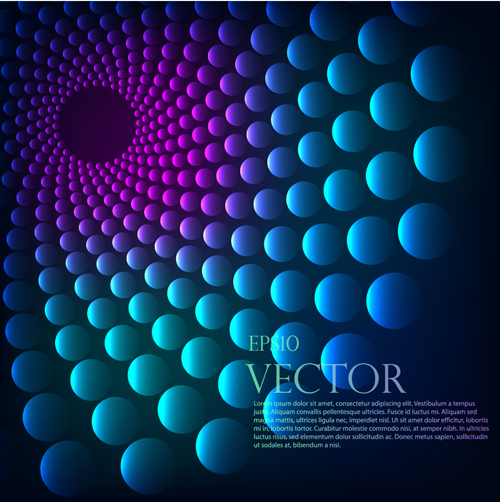 Abstract round balls background vector 05
