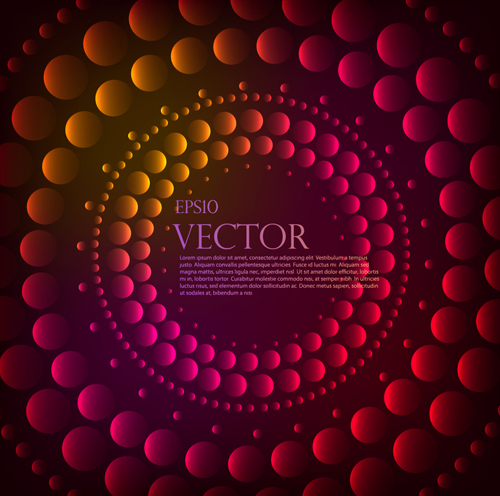Abstract round balls background vector 06