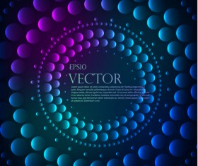 Abstract round balls background vector 07