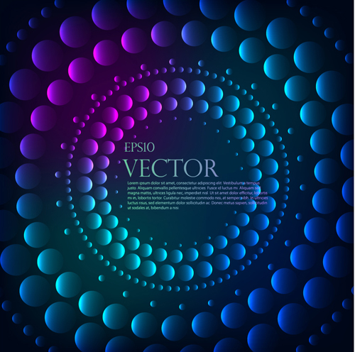 Abstract round balls background vector 07