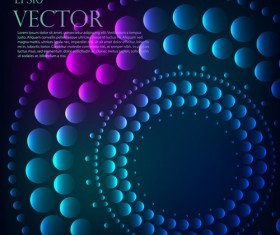 Abstract round balls background vector 08