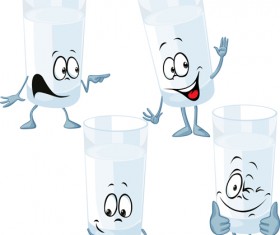 Glass cup and water vector material 02 - Vector Food free download