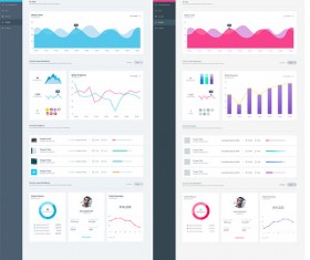 Analysis with infographic UI psd material