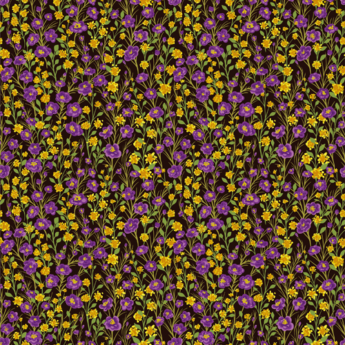 Beautiful flower seamless patterns retro vector set 13