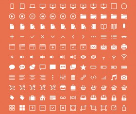 Beautifully web and media icons set