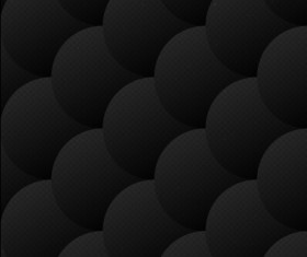 Black balls vector seamless pattern