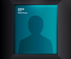 Black photo frame material vector