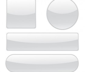 Blank glass buttons vector material