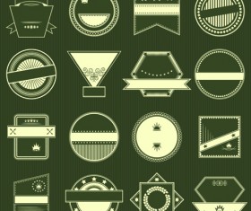 Blank vintage labels vector set