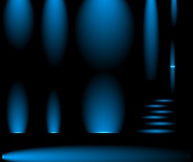 Blue glow different effect vector