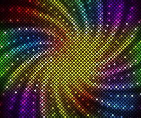 Bright neon light art background vector set 06