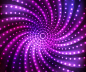 Bright neon light art background vector set 13