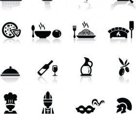 Building and food shadow icons