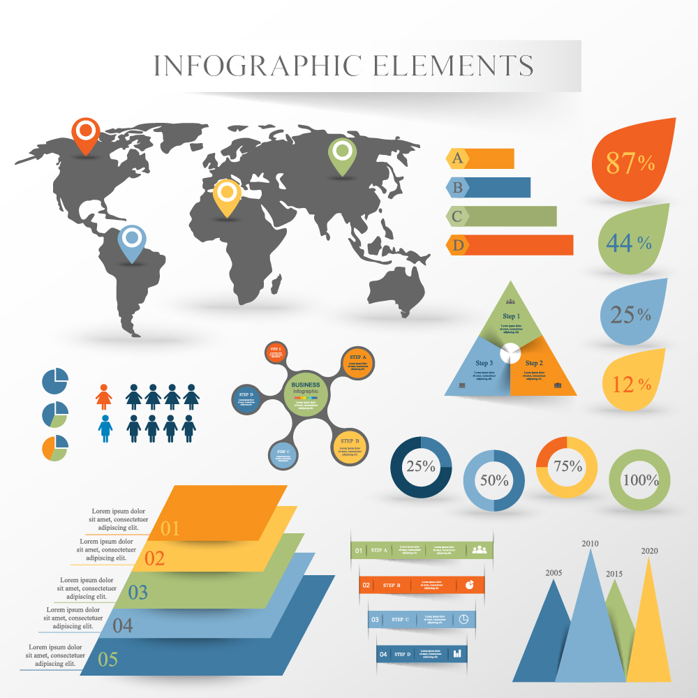 Business Infographic creative design 3055 free download