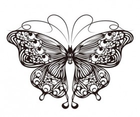 Butterfly outline vector material