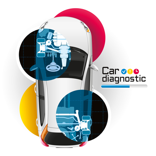 Car diagnostic business template vector design 02
